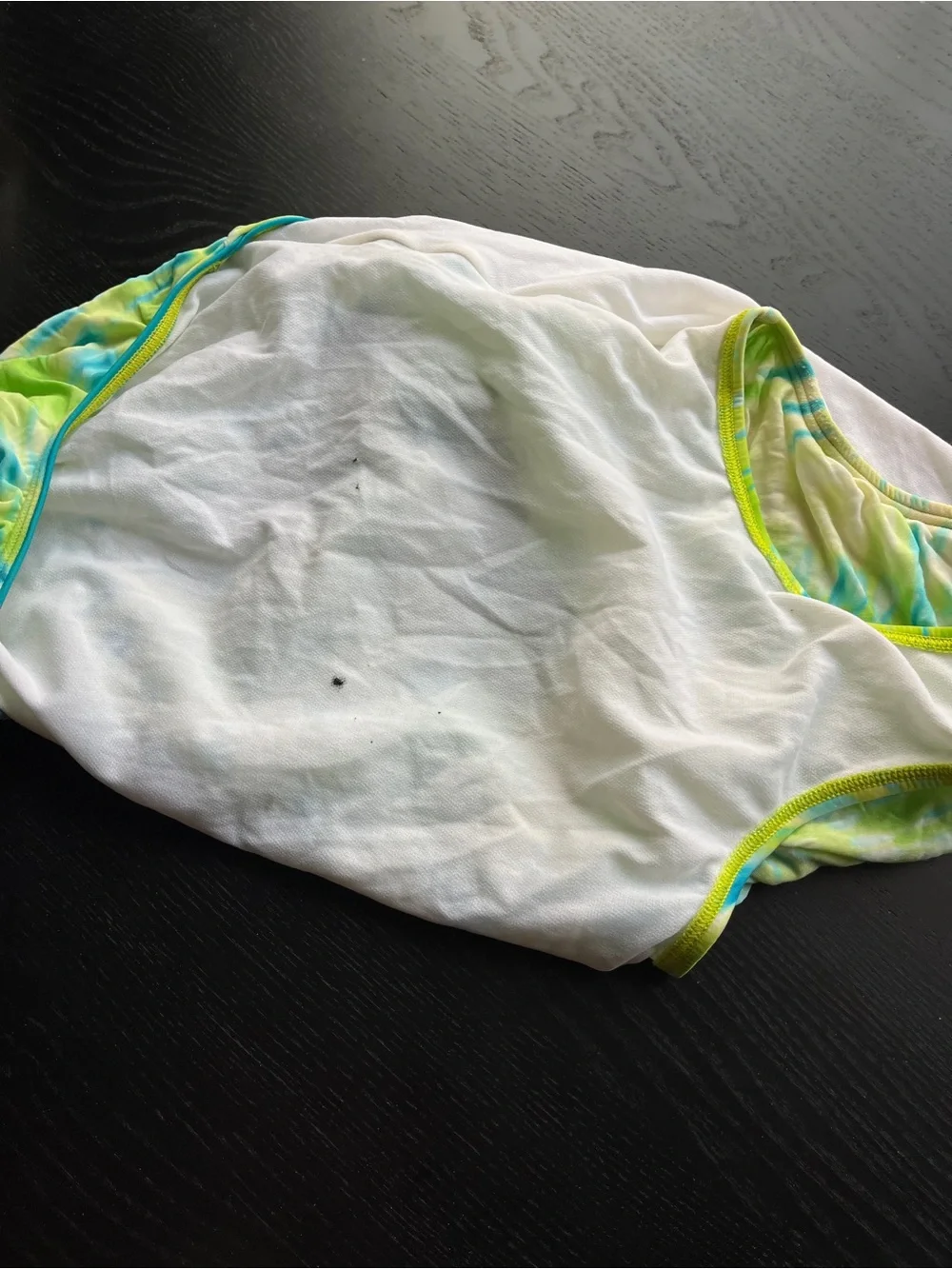 Speedo Girls Lime Green Blue Tie Dye One Piece Swimsuit Size 14 Athletic